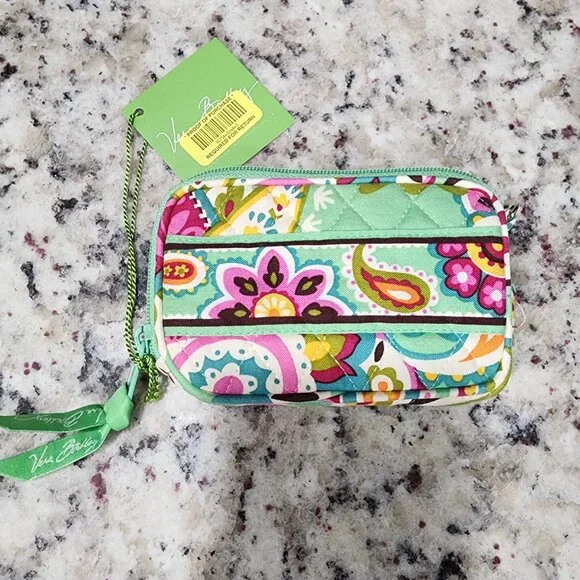 Vera Bradley Mini Wallet Tutti Frutti Green Boho NWT - Picture 2 of 5